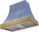 AGA Cascade 36" Carnaby Blue Wall Mounted Range Hood with Antique Brass Trim-0