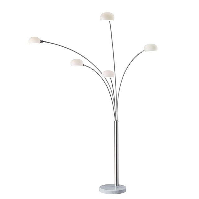 Adesso® Luna Brushed Steel Arc Lamp-0