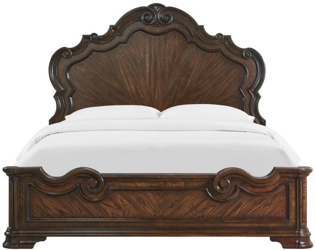 Steve Silver Co. Royale Brown Cherry King Panel Bed-2