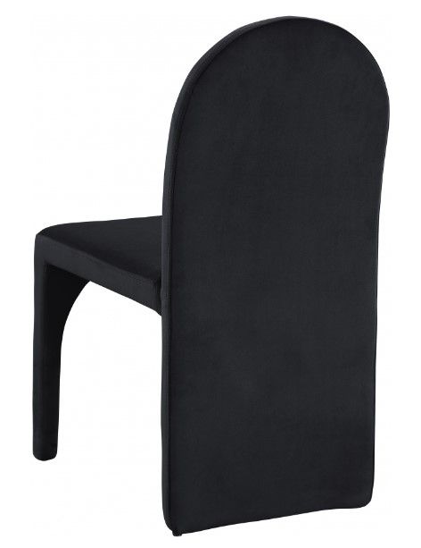 Meridian Furniture Summer Black Velvet Dining Side Chair-3