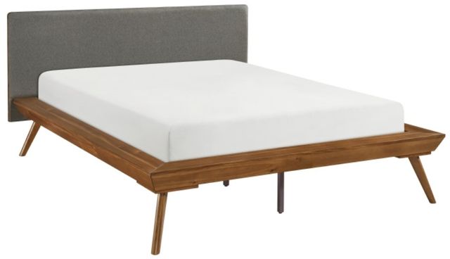 Homelegance® Wrenn Chestnut/Dark Gray Full Platform Bed-0