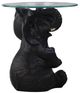 Powell® Ernie Glass Top Elephant Side Table with Dark Gray Base-2