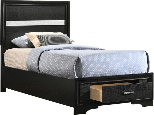Coaster® Miranda 5-Piece Black Twin Storage Bedroom Set-5