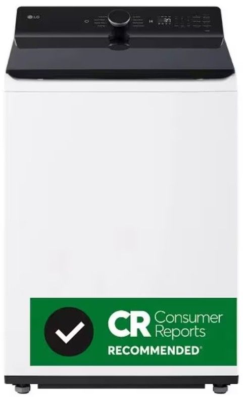 LG 5.3 Cu. Ft. Alpine White 4-Way® Agitator Top Load Washer with EasyUnload™ and AI Sensing-1