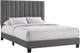 Elements International Coyote Carroll Grey King Bed with Two End Tables-2
