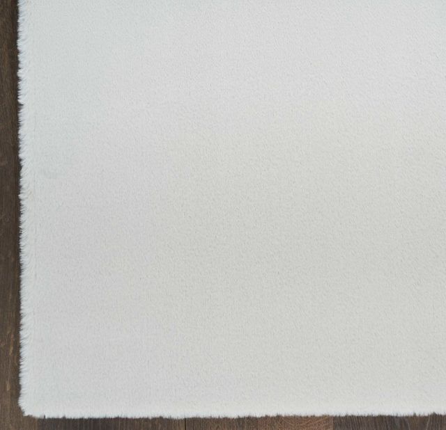 Nourison Home™ Soft Plush Rabbit Fur SFF01 Silver 5'x7' Area Rug-1