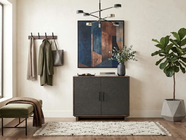 Sunny Designs™ Malibu Ronan Charcoal/Weathered Rum Accent Cabinet-1