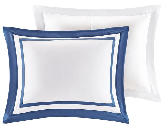 Olliix by Madison Park Heritage 8 Piece Navy King/California King Comforter and Coverlet Set-2