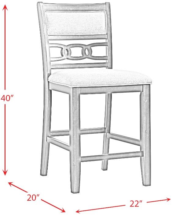 Elements International Amherst 5-Piece Gray/Walnut Counter Dining Set-3