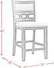 Elements International Amherst 5-Piece Gray/Walnut Counter Dining Set-3