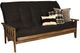 Kodiak Furniture Tucson Suede Black/Rustic Walnut Queen Futon with Mattress-0