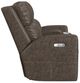Flexsteel® Customizable Score Leather Power Reclining Loveseat with Console-3