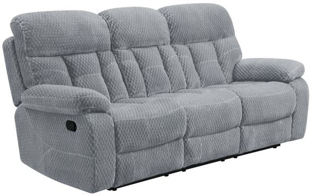 New Classic® Home Furnishings Bravo Stone Gray Dual Manual Reclining Sofa-0