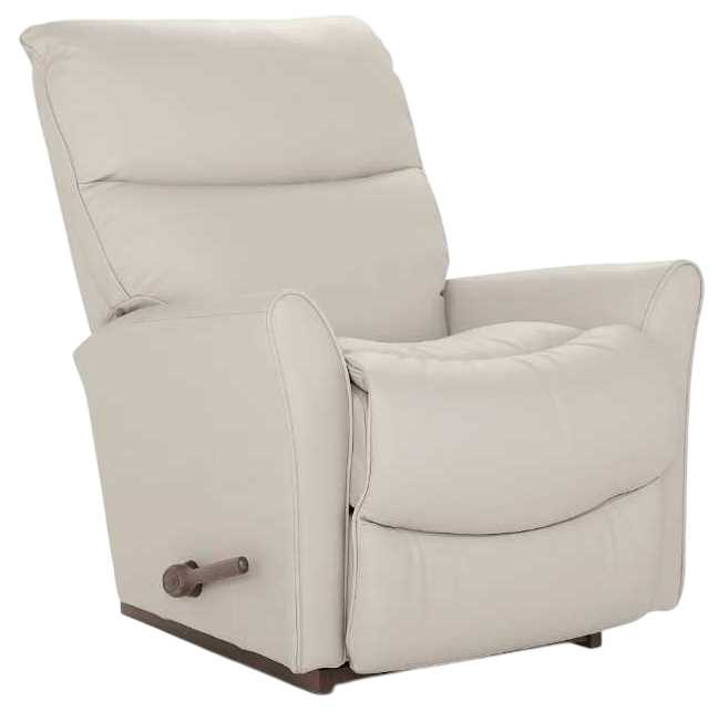 La-Z-Boy® Rowan Oyster Leather Manual Rocking Recliner | Dewey