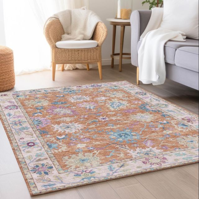 Dalyn™ Rug Company Hatay HY7 Orange 5'x8' Area Rug-4