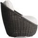Bernhardt Santa Monica Bernhardt Exteriors Pebble/White Fabric/Woven Outdoor Swivel Chair-2