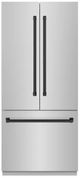 ZLINE Autograph Edition 36" 19.6 Cu. Ft. Stainless Steel Built-In Bottom Freezer Refrigerator with Graphite Gray Interior and Matte Black Accents-0