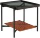 Riverside Furniture Lennox Black End Table with Rosewood Base-0