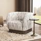 Classic Home Rinner Cocoa Cream Swivel Accent Chair-1