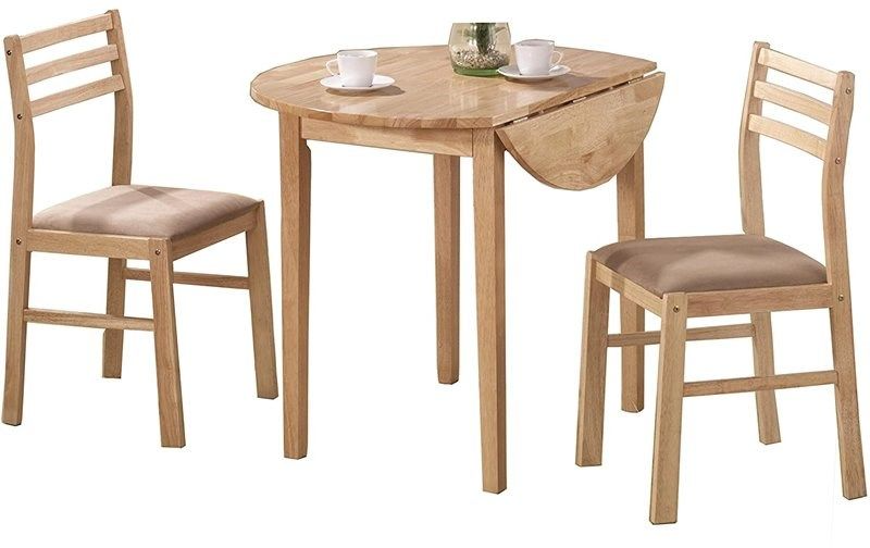 Coaster Bucknell 3 Piece Natural Tan Dining Set with Drop Leaf Baker Brothers Furniture Appliance Appliances Furniture Mattresses in Watsonville CA