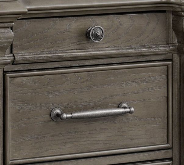 Elements International Kings Court Gray Nightstand-1