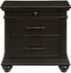 Elements International Slater Black Nightstand-1