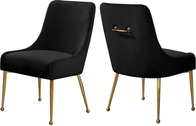 Meridian Furniture Owen Black Velvet Dining Chair-3