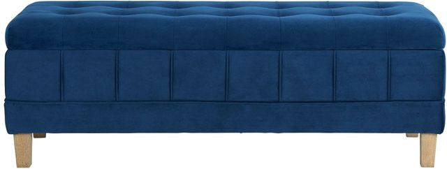 Elements International Crosby Royale Cobalt Storage Ottoman-1