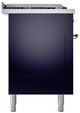 Ilve® Nostalgie II Series 60" Midnight Blue Pro Style Dual Fuel Range-4