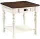 Steve Silver Co. Joanna Mocha End Table with Ivory Base-0
