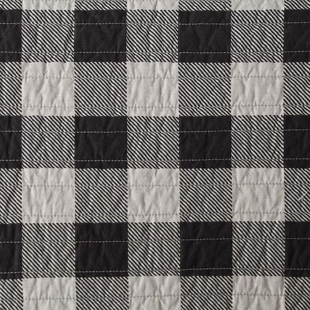 Olliix by Woolrich Gray Full/Queen Buffalo Check Oversized Quilt Mini Set-2