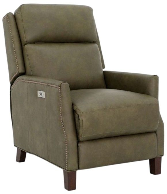 BarcaLounger® Charlotte Oasis Olive Leather Power Recliner-0