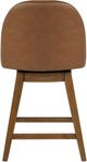 Powell® Brynn 2-Piece Brown Big and Tall Swivel Counter Stool Set-5