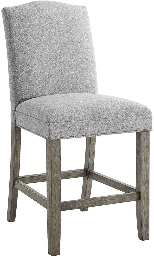 Steve Silver Co. Grayson Ash-Gray/Driftwood Upholstered Counter Stool-0