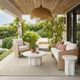 TOV Furniture Cassandra Ivory Concrete Indoor/Outdoor Side Table-1