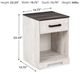 Signature Design by Ashley® Shawburn Charcoal Gray/Whitewash Nightstand-4
