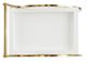 A & B Home Quentin Gold/Ivory Bar Cart-2