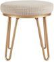 Olliix by INK+IVY Tan/Gold Beverly Round Stool-0