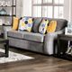Furniture of America® Jarrow Light Gray 2-Piece Sofa and Loveseat Set-2