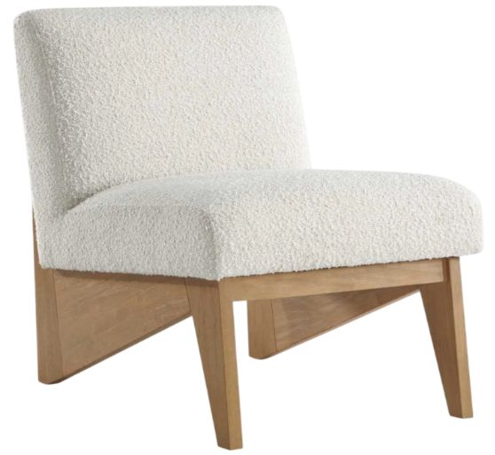 Meridian Furniture Chapman Cream/Natural Boucle Fabric Accent Chair-0
