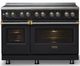 Viking® 5 Series 48" Onyx Pro Style Induction Range with Brushed Brass Trim-4