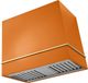 La Cornue Cornufé Loge 36" Quintessential Orange Wall Mounted Range Hood with Polished Brass Trim-0