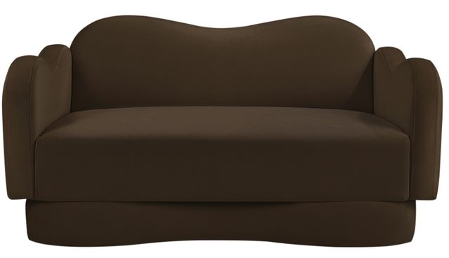 Meridian Furniture Bloom Brown Velvet Loveseat-1