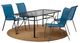 Furniture of America® Pierro 5-Piece Blue Glass/Metal Outdoor Dining Set-0