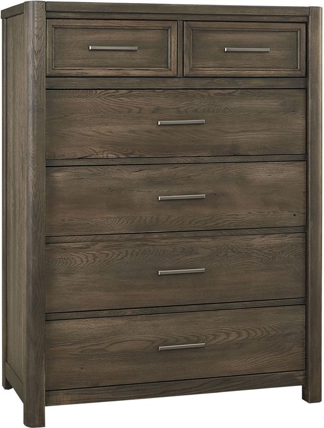 LM Co Home By Vaughan-Bassett Crafted Oak by Ben & Erin Napier Aged Gray 5-Drawer Chest-0