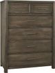 LM Co Home By Vaughan-Bassett Crafted Oak by Ben & Erin Napier Aged Gray 5-Drawer Chest-0
