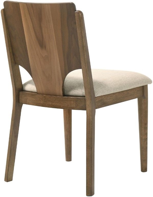 Coaster® Biltmore Beige/Walnut Upholstered Dining Side Chair-3
