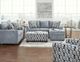 Affordable Furniture 3900 Anna 2-Piece Blue/Gray Right-Arm Facing Sofa Sectional and Chaise-1