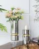 A & B Home Silver/Gold Large Candle Holder-2