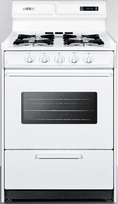 Summit® 24" White Freestanding Gas Range-0